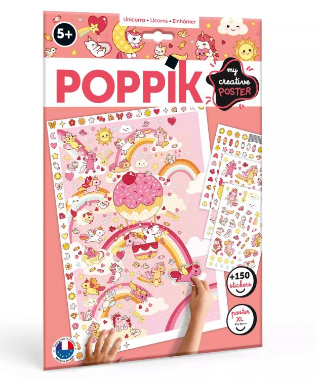 Poster créatif en stickers : Les licornes